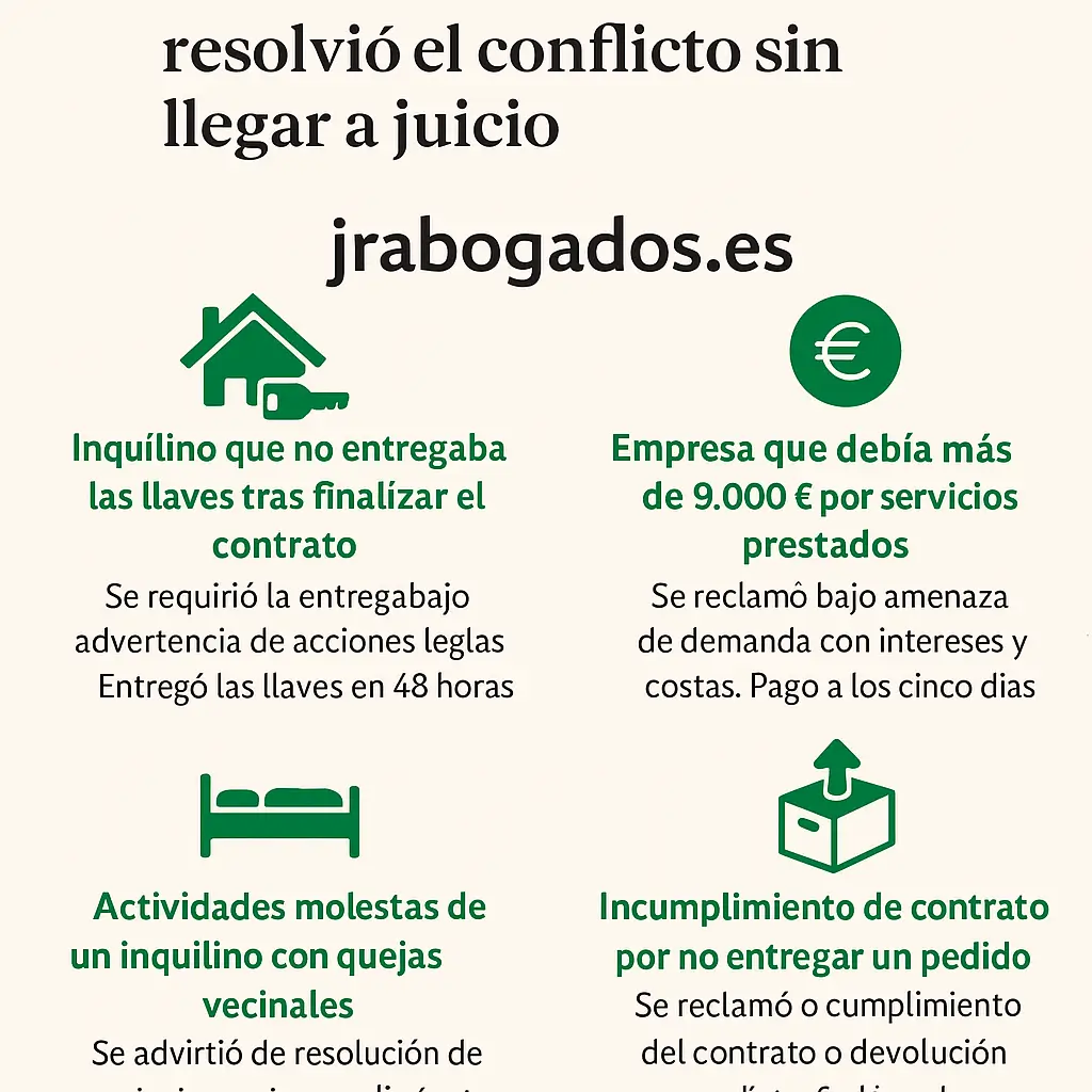 Casos reales en los que un burofax resolvió el conflicto sin llegar a juicio