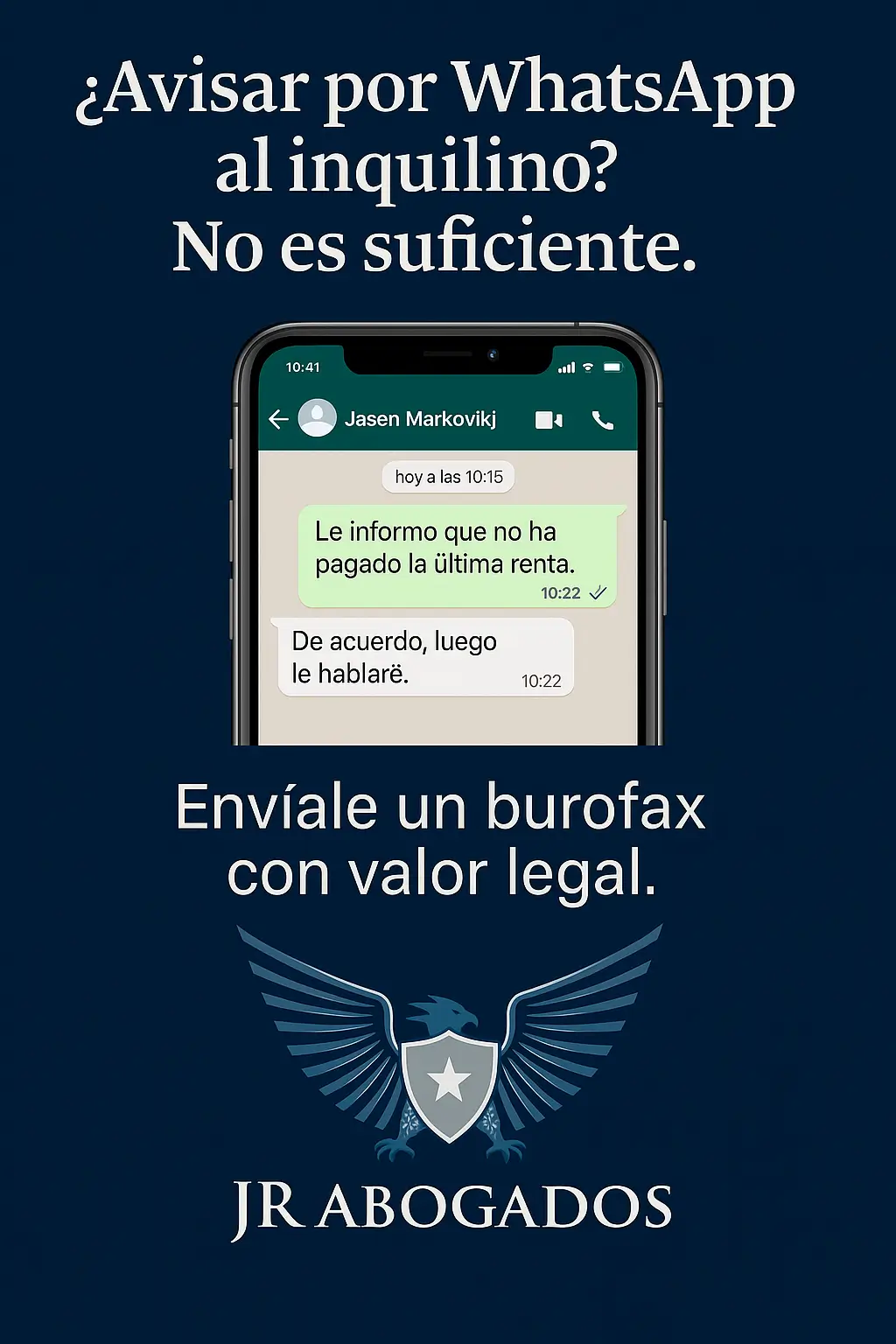 WhatsApp como burofax: ¿es válido avisar al inquilino por esta vía?