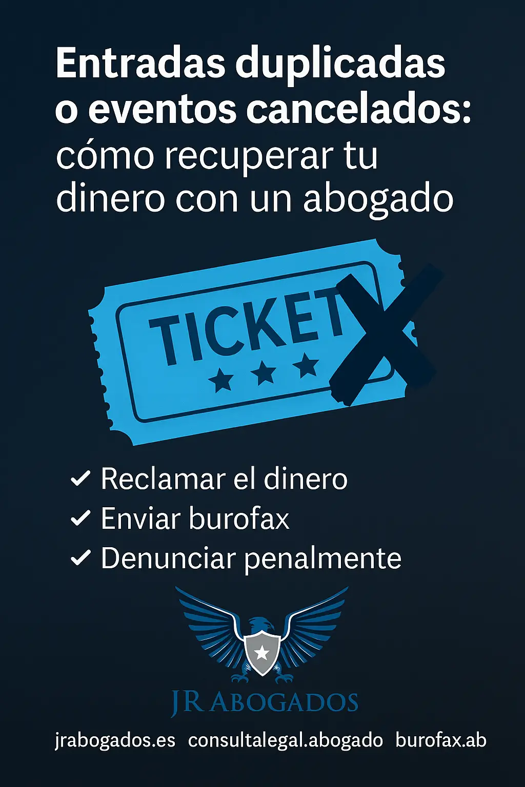Entradas duplicadas o eventos cancelados: cómo recuperar tu dinero con un abogado